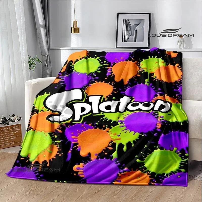 3D Cartoon Game Splatoon Printed Blanket Flannel Warm Blankets Soft and Comfortable Blanket Bed Linings Cubre Cama Birthday Gift