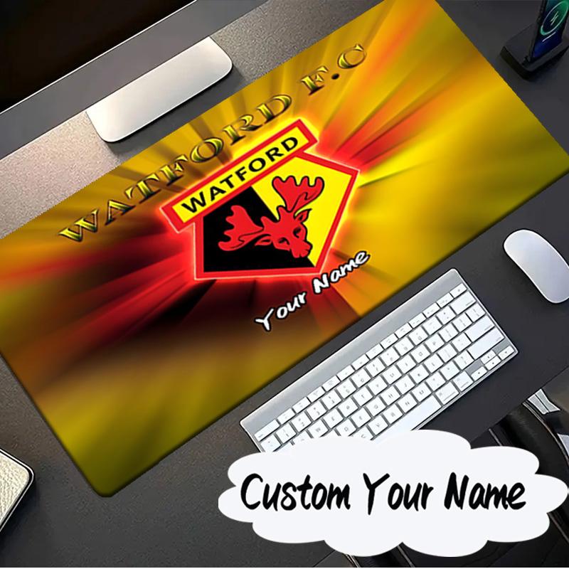 Custom Name Mouse Pad Watford Crest Design Mouse Pad, Gaming Mouse Pad, Keyboard Pad, Desk Decor for Computer Notebook Fan Birthday Gift