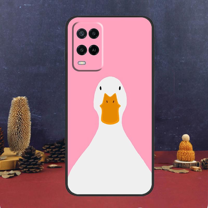 Cartoon Funny Goose Case For Oppo A16 A76 A96 A17 A57 A40 A60 A80 A98 A58 A78 A18 A38 A54 A74 A94 A15 A5 A6 Pro