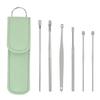 6pcs/Set Spiral Earpick Ear Wax Remover Set Ear Spoon Curette Easy Earwax Removal Ear Cleaner for Personal Hygiene