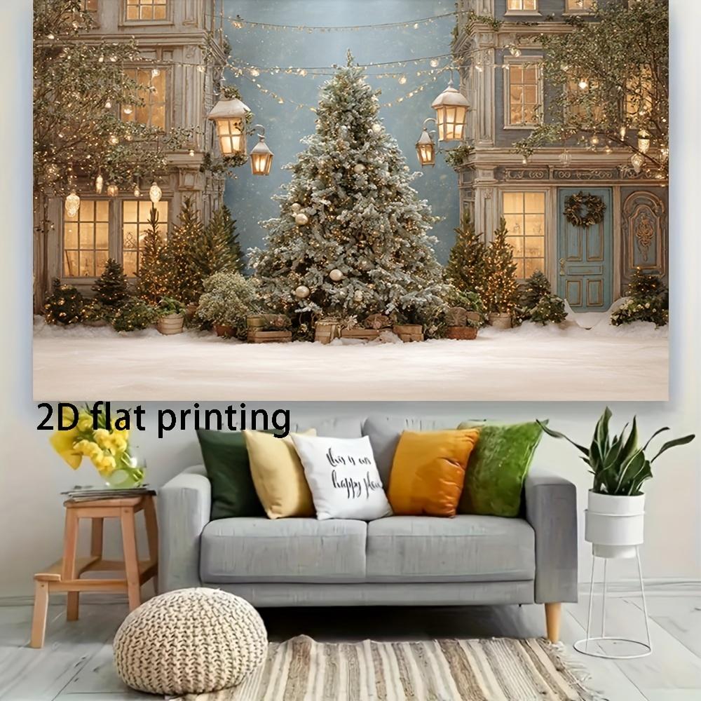 1Pcs Christmas Tree Farm Decoration Background Winter Backdrop Decorations For Photo Studio Photo Booth Christmas Party