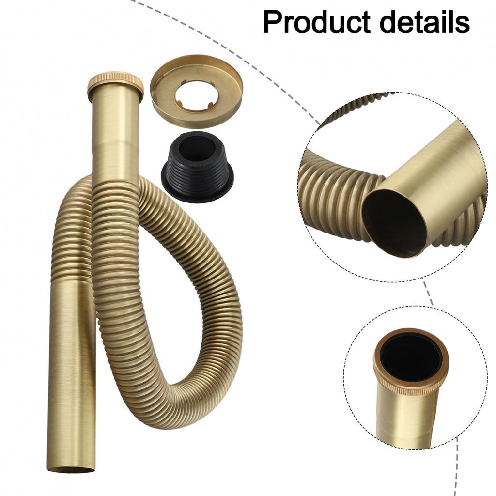 Flexible Brass Drain Hose for Kitchen and Bathroom Sink Installation