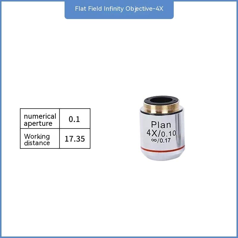 

Achromatic Objective 4X 10X 20X 40X 60X 100X Microscope Objective Lens Objective Parts Universal Oip Infinite Microscope Parts