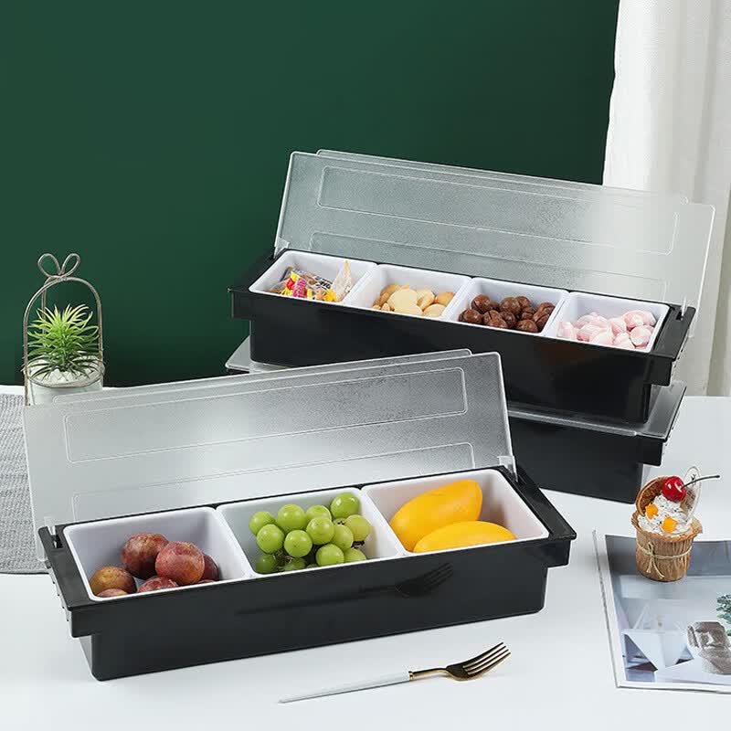 Zhishi Commercial Bar Divided Fruit Container with Lid
