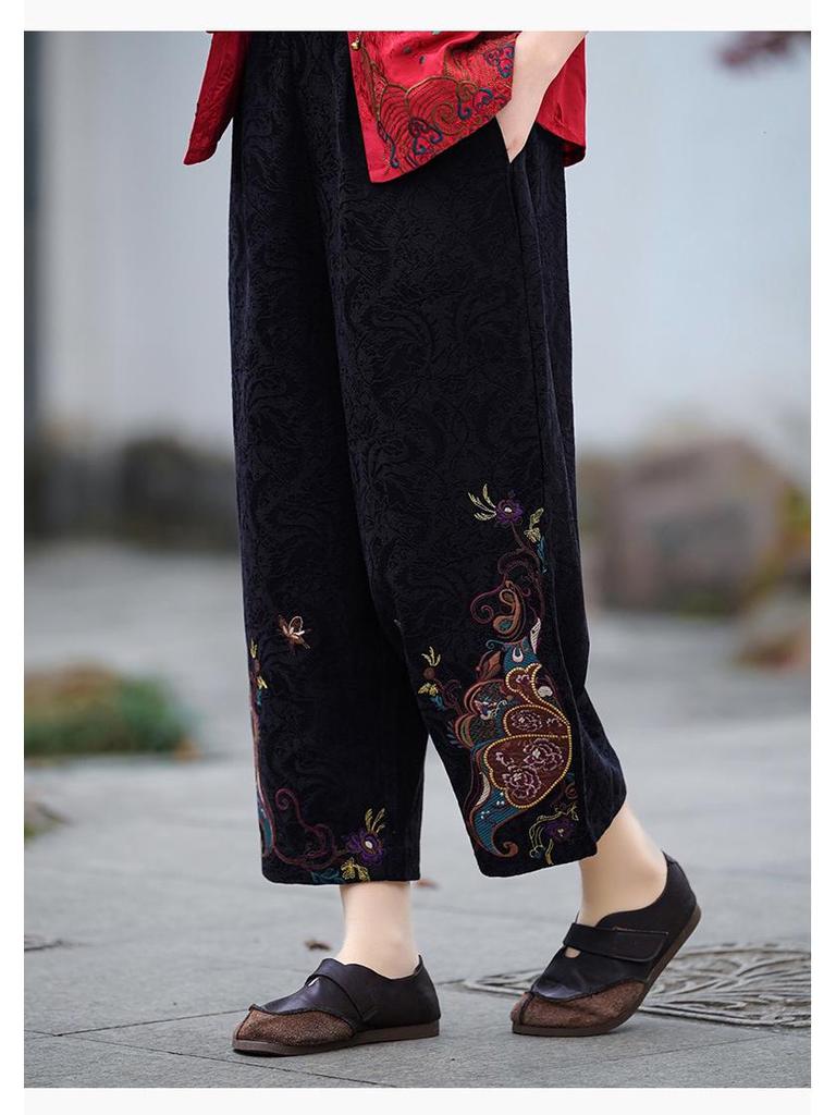 Ethnic Style Women's Floral Embroidered Vest Cardigan