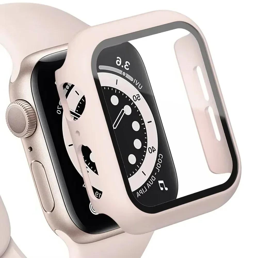 Tempered Glass+Cover For Apple Watch series 10 42mm 46mm Matte Hard PC bumper Screen Protector Case iWatch 10 42/46 Accessories
