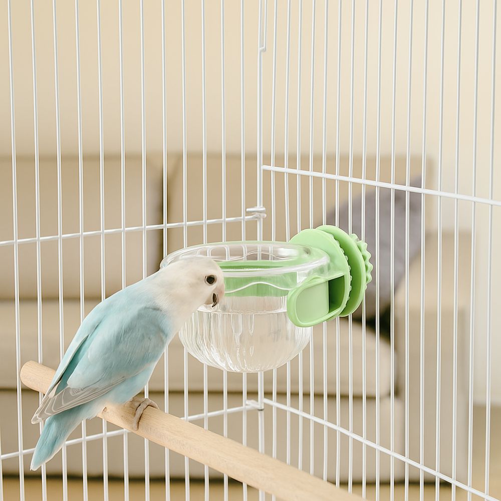 Wide Mouth Bird Food Bowl Hanging Bird Feeder Cup Pet Accessories Bird Cage Feeder Pet Aviary