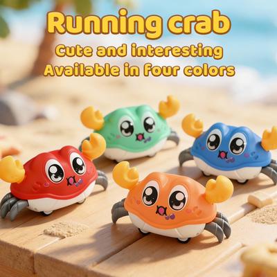 Children's Fun Double Return Force Left and Right Shake Simulation Crab Toy Baby Running Bubble Simulation Crab Crab Crawling