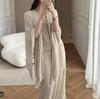 Autumn 2025 Tencel Linen Shawl Cardigan: Women's Loose Knit Cape Sweater