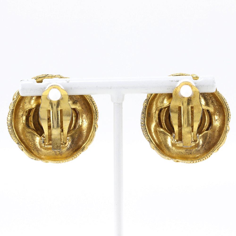 CHANEL Earring Plated Gold 30.2g Women Used