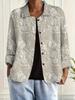 2025 Retro Print Long Sleeve Women's Shirt - European & American Style