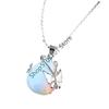 X6HE Refined Crystal Droplet Pendant Necklace Secure Clasp For Active Lifestyles