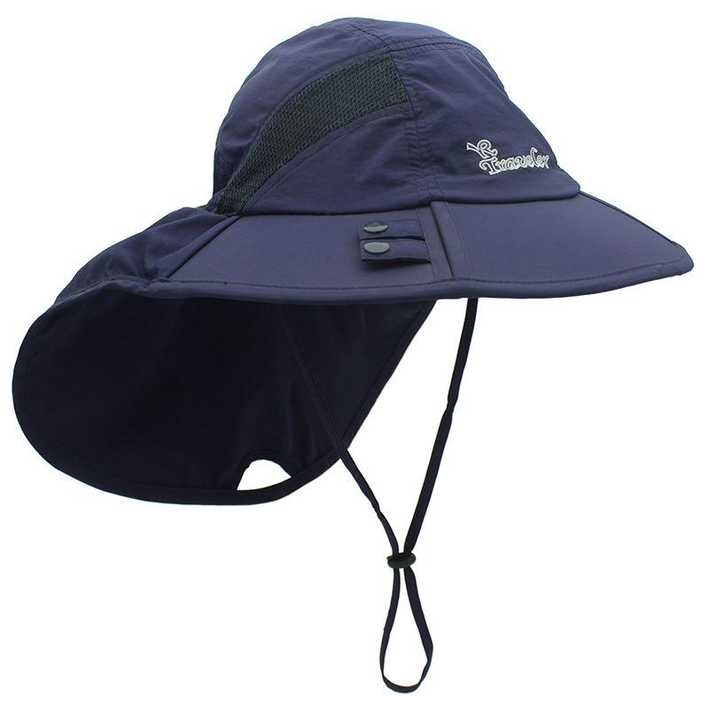 Foldable big eaves hat women's summer hat tongue UV protection hat folding portable