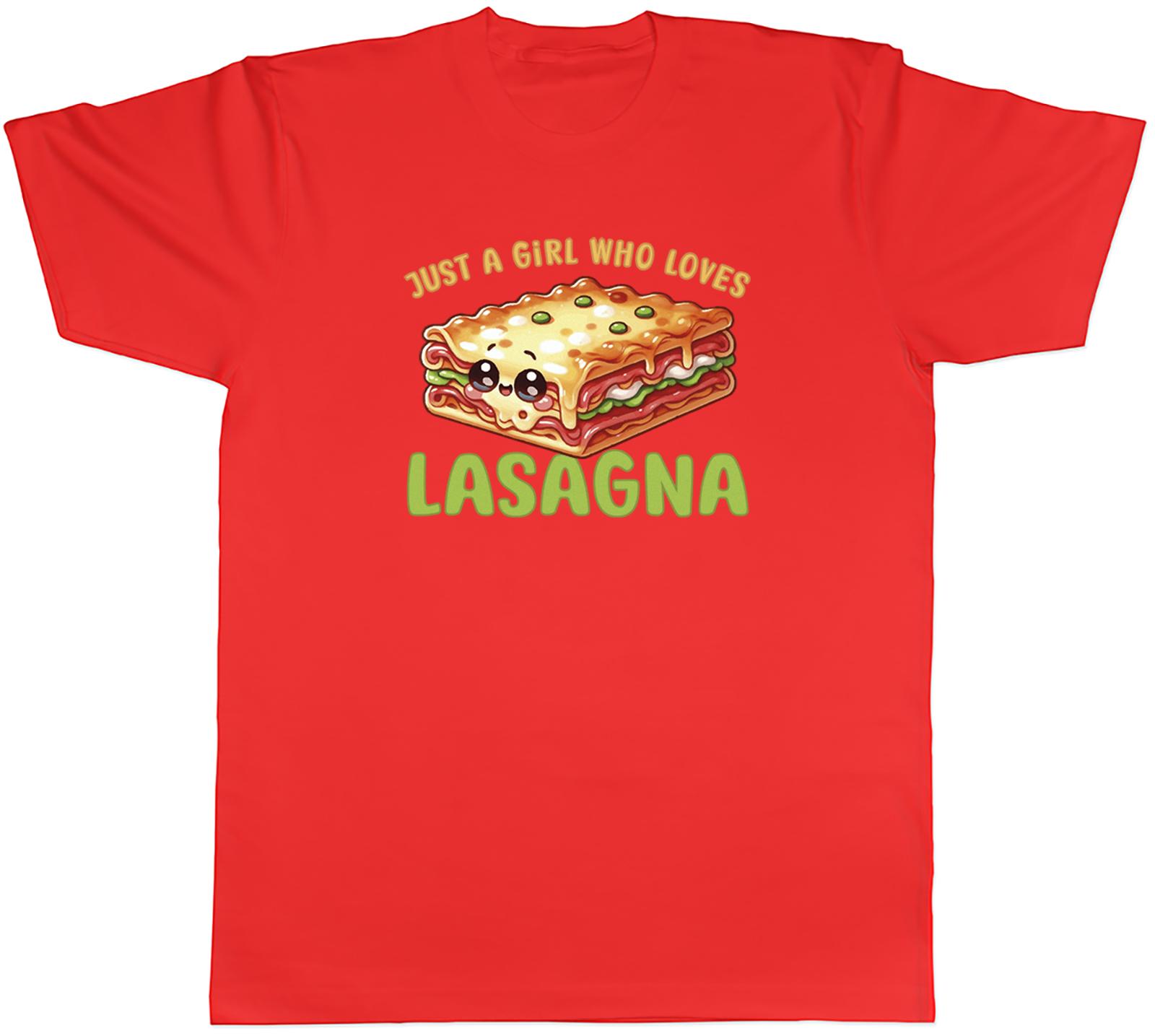 Just a Girl who Loves Lasagna Unisexs TShirt Italian Food Layering Cheese Tee Gift S