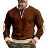 Men's Solid Color Half-Zip Sweatshirt Men's Sports Large Size Casual Sweatshirt