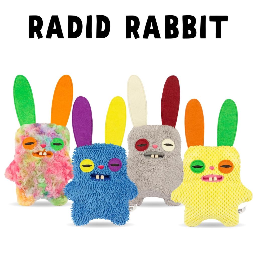 FUGGLER Игрушка для собаки пищалка Кролик Серый Аутентичная,