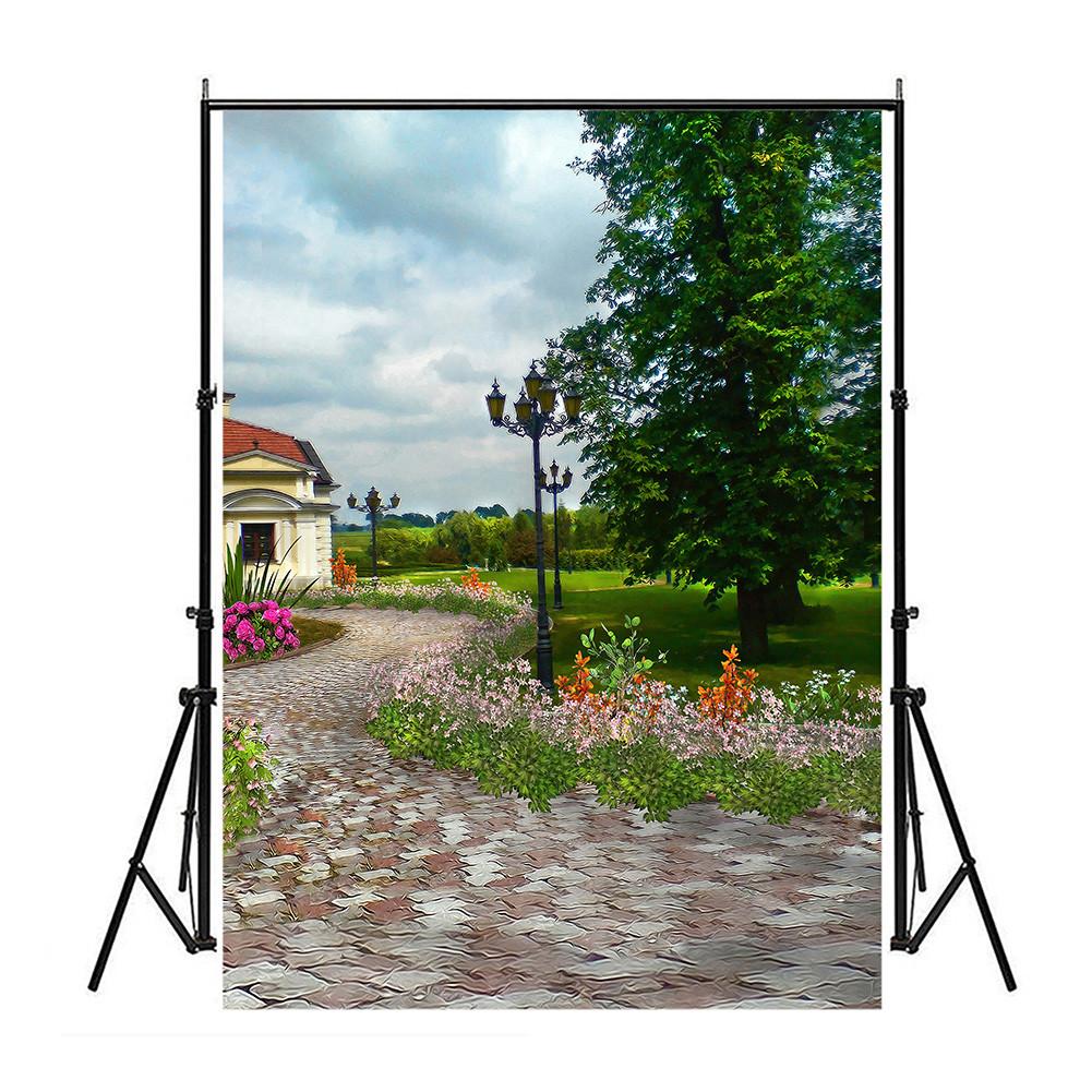 Road Landscape,Garden Background Photography Natural Scenery Backdrop Adult Photography Booth Shooting,Wedding,Party Decor