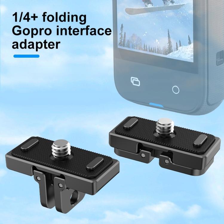 For Insta360 X4 / X3 PULUZ Quick Release 1 /4 inch Folding Base (Black)