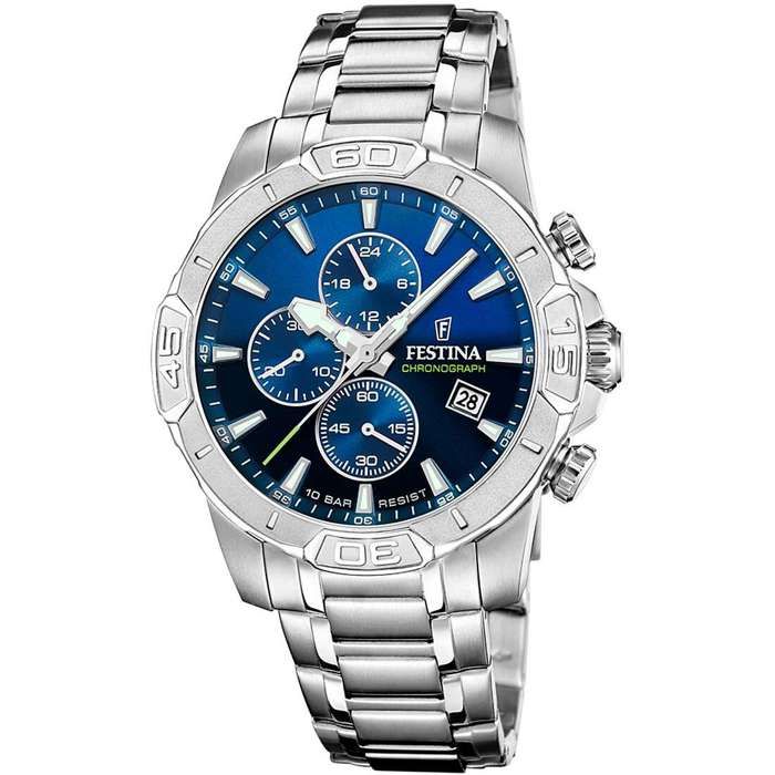 Montre - Festina - F20704/4 - Chronographe - Acier inoxydable - Bleu