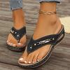Women Slippers Retro Flip-Flops with Arch Support Slippers Comfortable Slip-On Shoes Women Summer Thong Sandals Slides Women