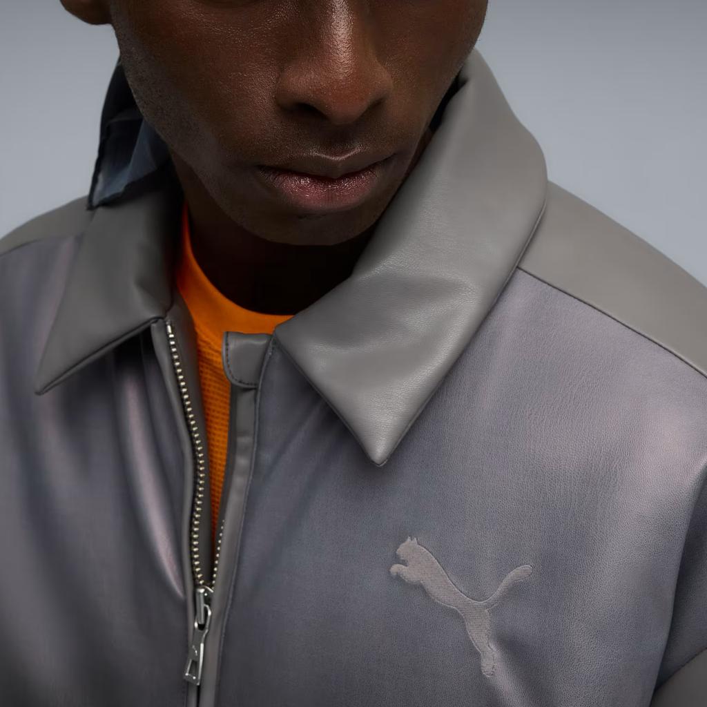 Puma T7 Special Items Capsule Collection Skin-Friendly Versatile Comfortable Trendy Fashion Polo Jacket Men jackets Gray 633255-07