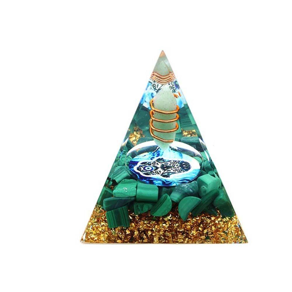 Fortune Lucky Pyramid Figurine Drop Glue Evil Eye Pyramid Evil Eye Ornament  Home Office