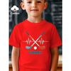 European sizes Floorball Boys' T-shirts Boys' Creative T-shirts, Casual, Lightweight and Comfortable Short-sleeved Tops, Summer Children's Clothing