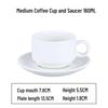 Keramik-Kaffeetasse und Untertasse-Set