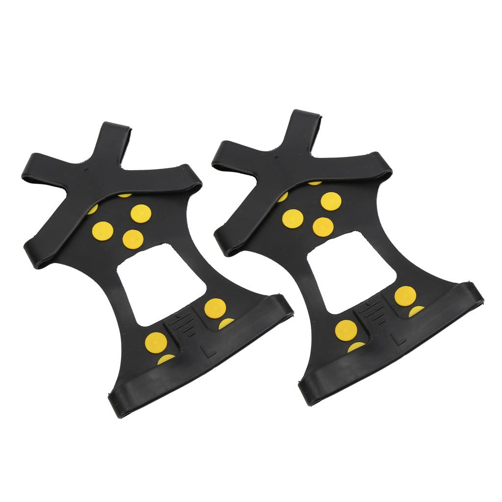 10 Çelik Diş Açık Hava Kar Tırmanışı Kramponları Dağcılık Kaymaz Ayakkabılar Çivili(L )