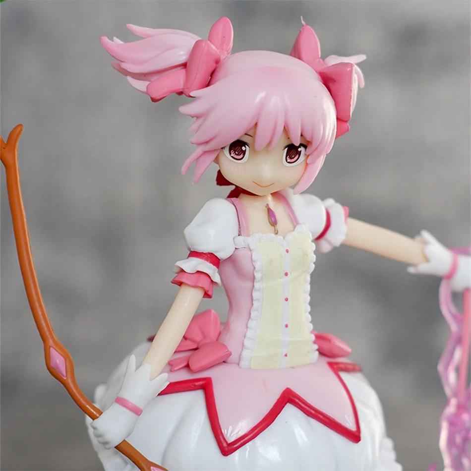 19CM  Cute Kaname Madoka Anime Figure Model Toys PVC Action Figure Statue Desktop Decoration Kawaii Doll Holiday Gift