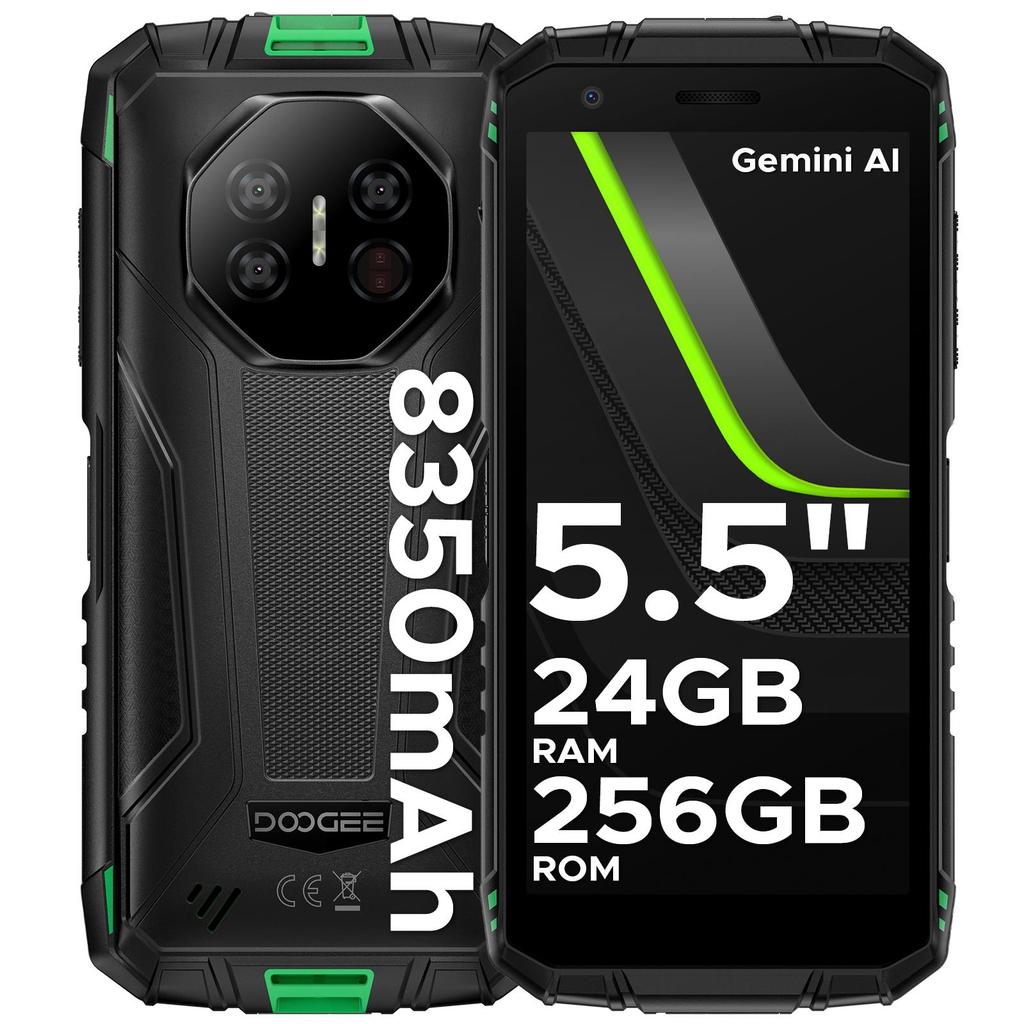 Smartphone Robusto DOOGEE Fire 3 Ultra, 8350mAh, Android 15, 5.5" HD+, Octa Core, 24GB+256GB, NFC, IP68/IP69K