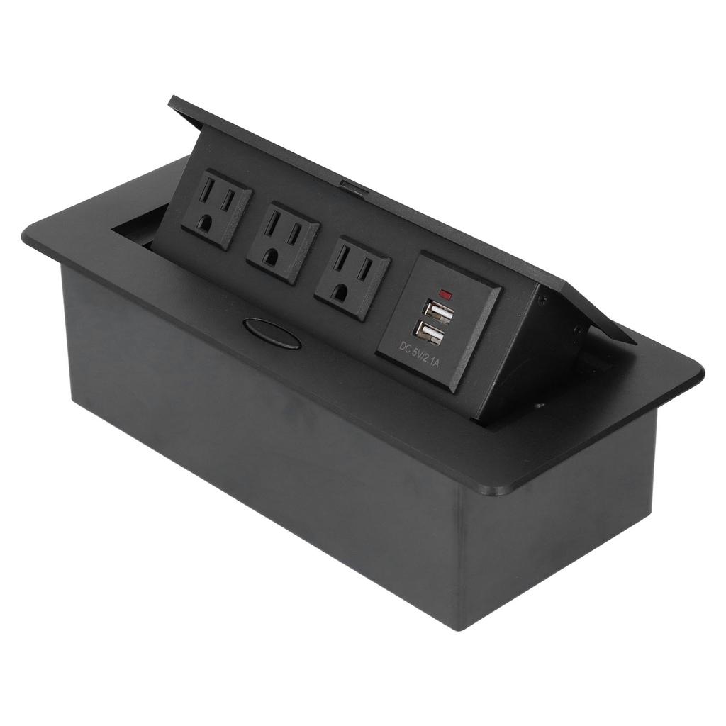 Steckdose Langsam öffnend Wasserdicht Moderne Einbausteckdose Steckdosenleiste Schreibtischsteckdose mit USB-Aufladung