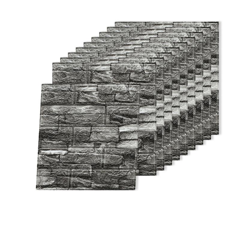 3D Wandaufkleber Selbstklebende Tapete Stoßfest Dekorative Aufkleber Heimdekoration Wasserdicht Ölfest 10 Stück