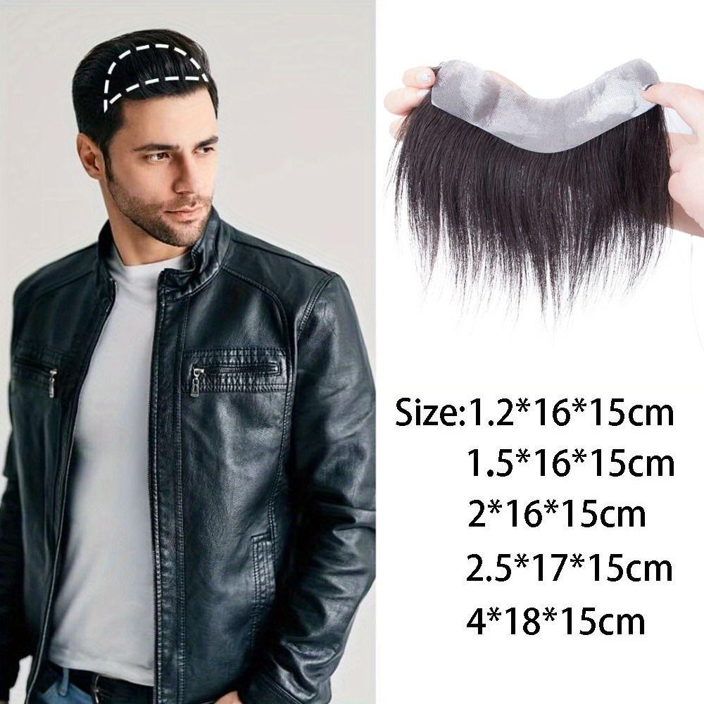 Seamless Natural Human Hair Patch Forehead Biological Scalp Patch  for Baldness Frontline