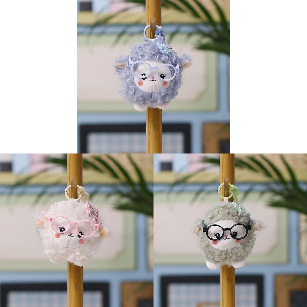 Cute Sheep Plush Keychain With Glasses For Kids And Adults