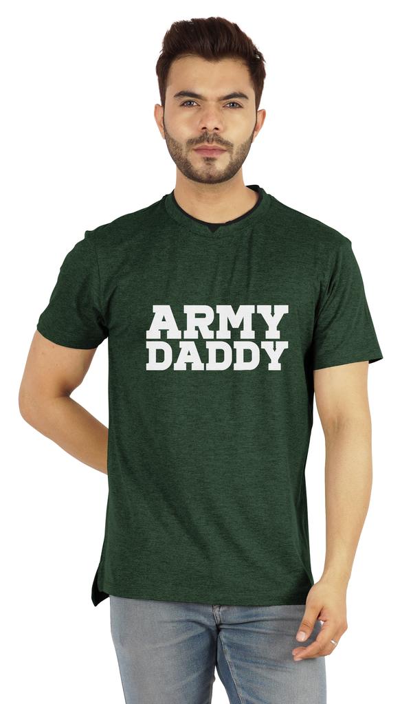 Inkmeso Men  s Tshirt For Military Pride Dad Graphic Quote   Army Daddy   Tee Cotton Jersey