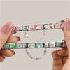 Flowers Moon Star Butterfly Heart Zircon Tassel Chain Italian Charm Links Fit 9mm Bracelet Stainless Steel DIY Jewelry Making