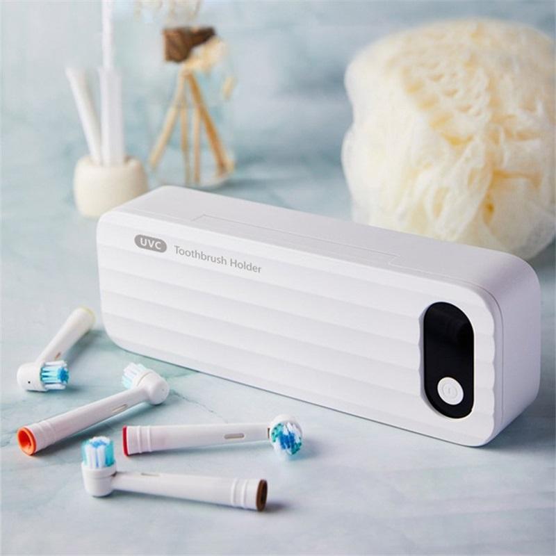 UV Toothbrush SterilizerWirelessly wall-mouted disinfecting toothbrush holder