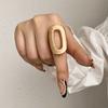 Fashion Elastic Rope Adjustable Rings for Women Men Irregular Geometric Matte Chunky Gold Color Finger Ring Charm Jewelry