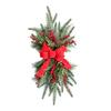 Christmas Stairway Swag Artificial Winter Wreath Pinecones Bowknot Decoration