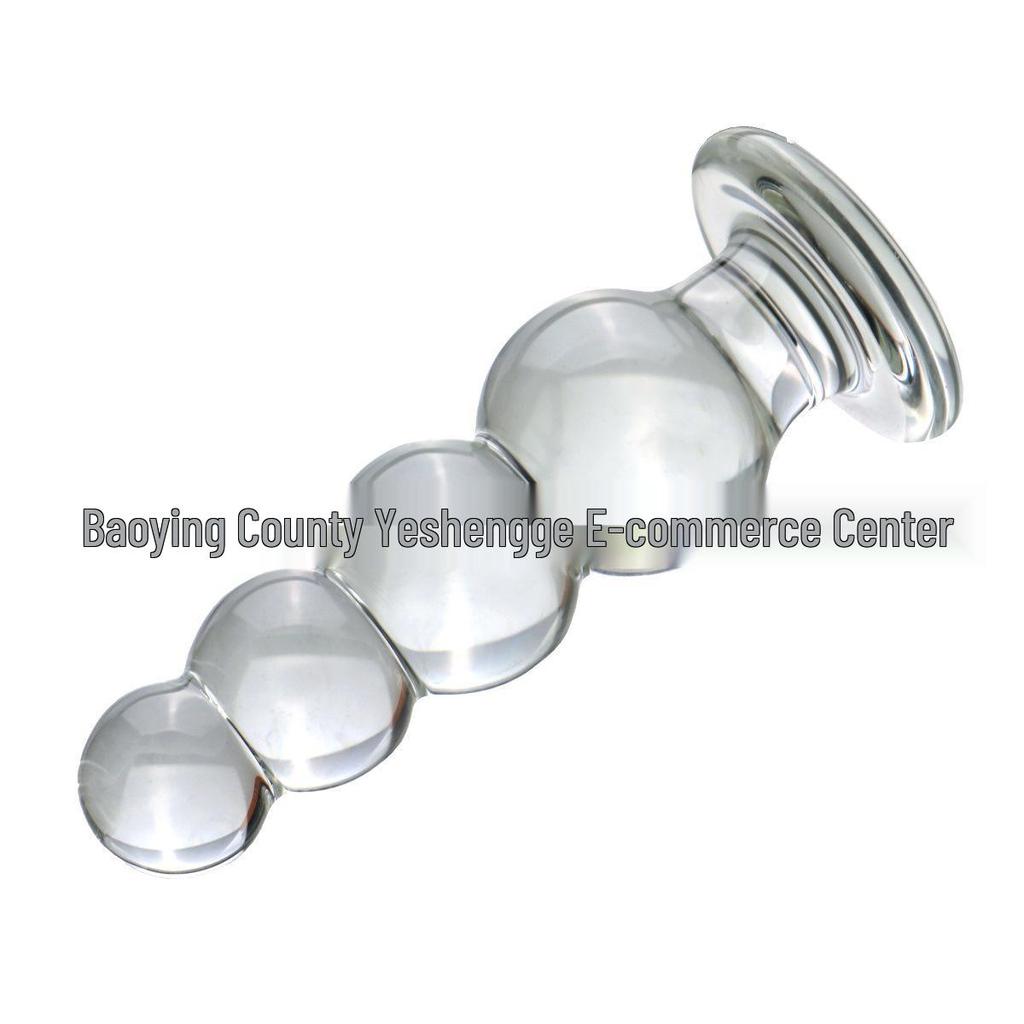 Transparent Large Glass Anal Plug Bead for Men and Women
