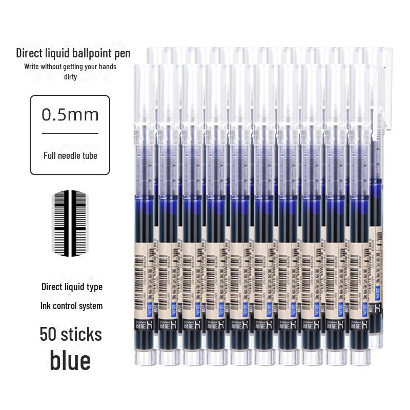 

Quick-Drying Gel & Ballpoint Pens Set: Red & Blue Colors for Students - 50 Pack 0.5mm