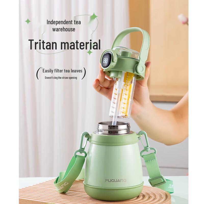 Fuguang Kids  900ml Stainless Steel Insulated Straw Cup