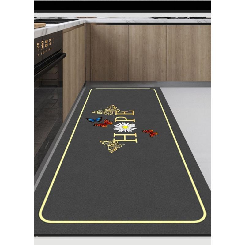 

Бытовой кухонный коврик для пола Водопоглощение Маслопоглощение Противоскользящий коврик Современный простой бытовой длинный коврик для пола из диатомовой грязи 40x60cm