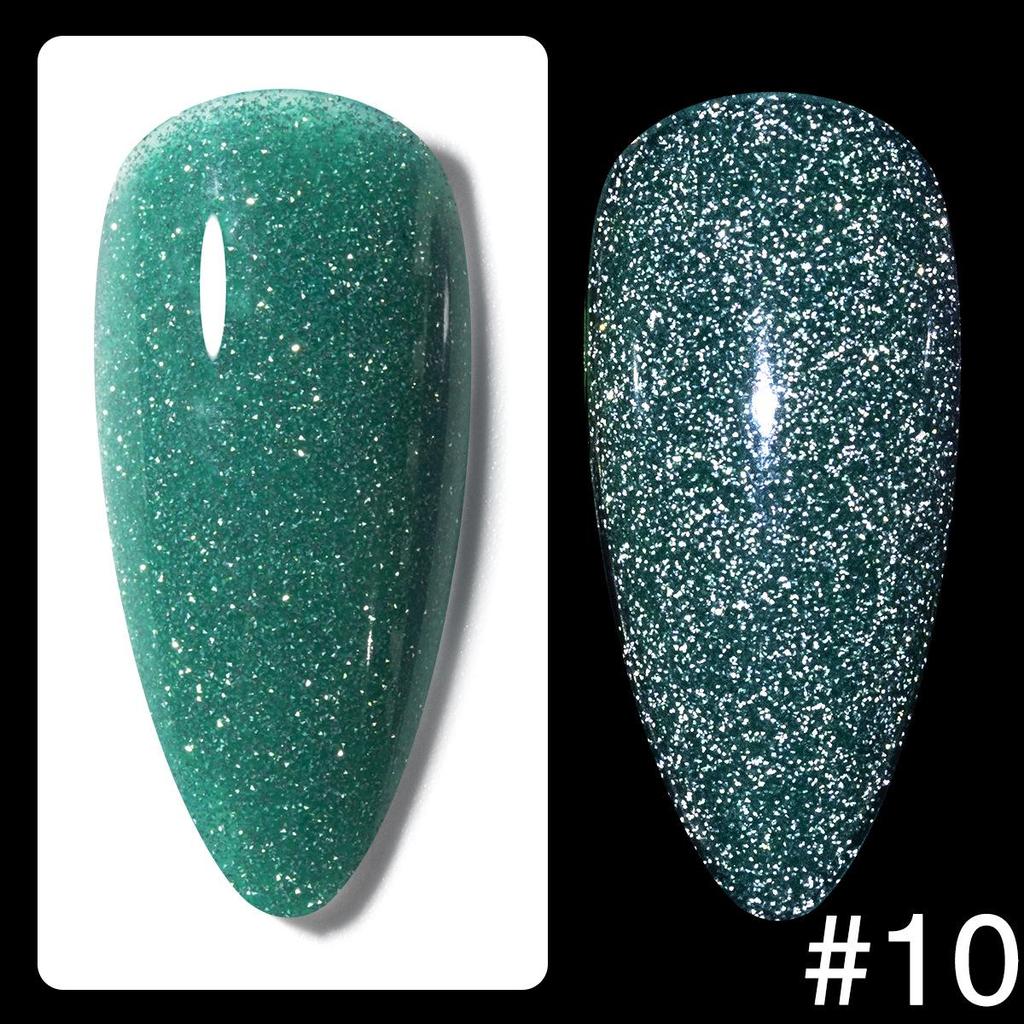 12-Color Fluorescent Glitter Gel Polish for Nail Salons