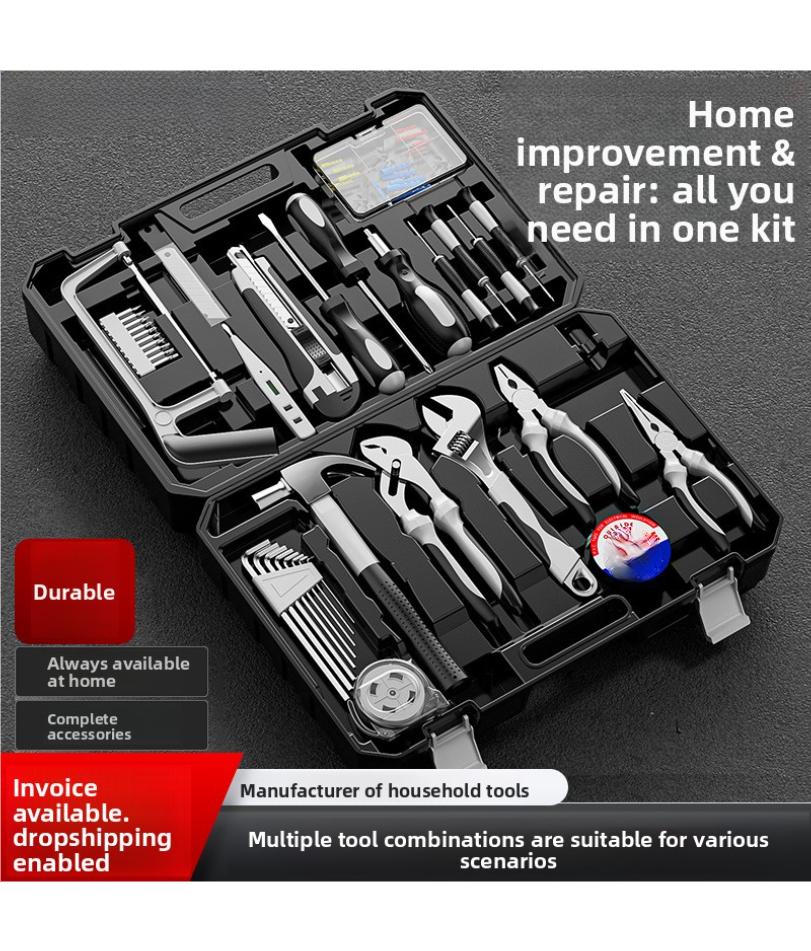 Toolbox Set for Home Use, Multifunctional Repair Kit, Electrician Hardware Daily Maintenance Combination Tool Set Collection