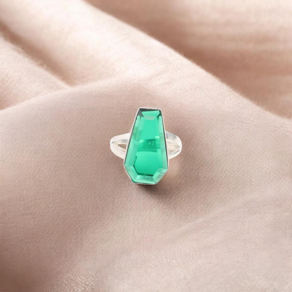 Chrome Diopside Gemstone 925 Sterling Silver Jewelry Handmade Fashionable Ring RR-47-11