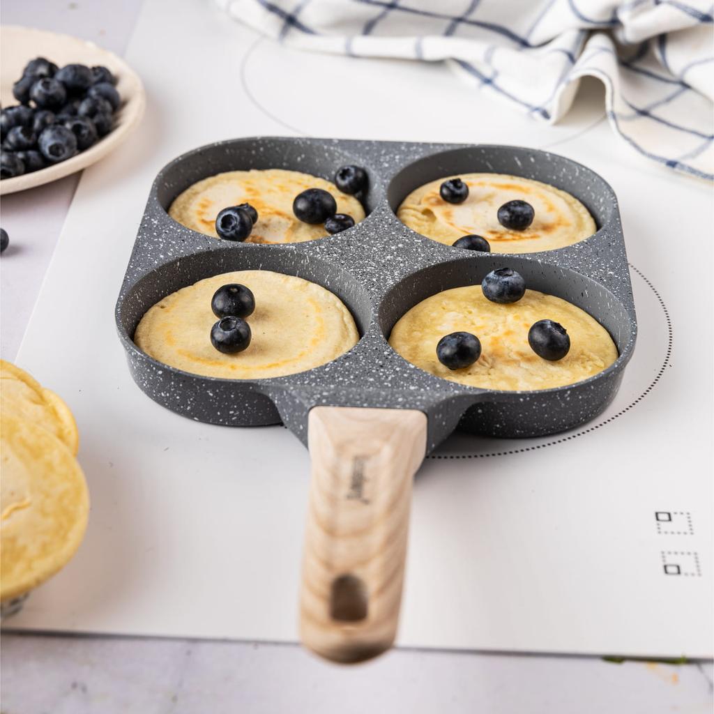 Patelnia marmurkowa 4 w 1 do naleśników jajek placków pancake 18cm SZARA KLAUSBERG KB-7822