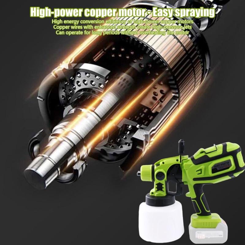 Electric Sprayer Guns 3 Nozzle Size HVLP Household Paint Sprayer Flow Control Easy Sprayings 1400mL Capacity