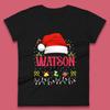 Personalised Christmas Santa Claus Hat Womens T Shirt Mens Tops Tees Unisex